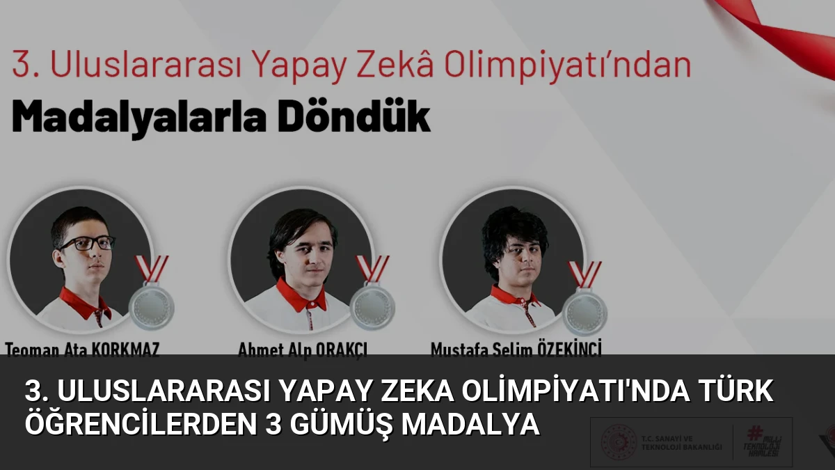 3. Uluslararası Yapay Zeka Olimpiyatı’nda Türk Öğrencilerden 3 Gümüş Madalya