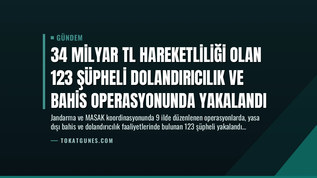34 Milyar TL Hareketliliği Olan 123 Şüpheli Dolandırıcılık ve Bahis Operasyonunda Yakalandı