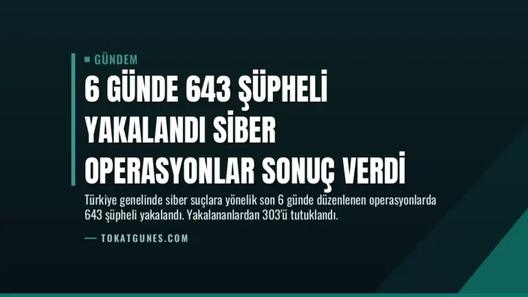 6 Günde 643 Şüpheli Yakalandı Siber Operasyonlar Sonuç Verdi