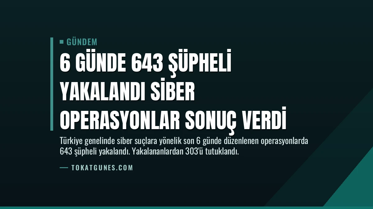 6 Günde 643 Şüpheli Yakalandı Siber Operasyonlar Sonuç Verdi