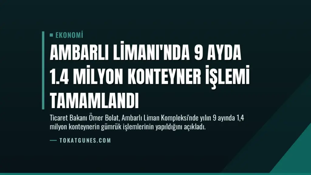 Ambarlı Limanı'nda 9 Ayda 1.4 Milyon Konteyner İşlemi Tamamlandı