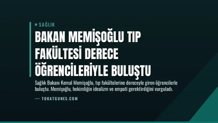 Bakan Memişoğlu Tıp Fakültesi Derece Öğrencileriyle Buluştu