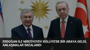 Erdoğan ile Mirziyoyev Külliye'de bir araya geldi, anlaşmalar imzalandı