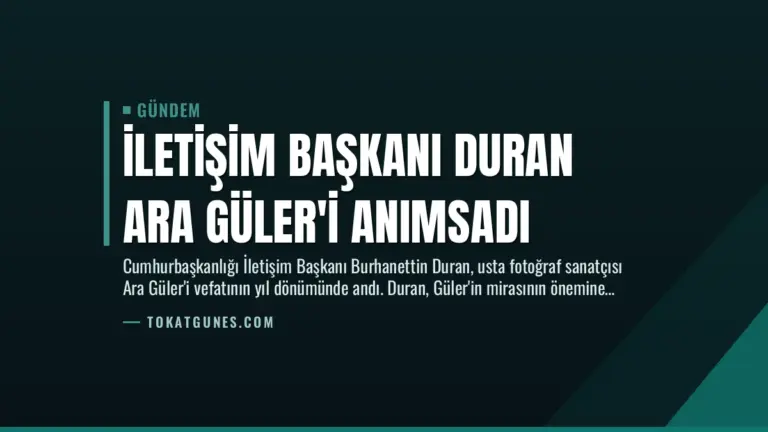 İletişim Başkanı Duran Ara Güler’i Anımsadı