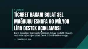 Ticaret Bakanı Bolat Sel Mağduru Esnafa 80 Milyon Lira Destek Açıklaması