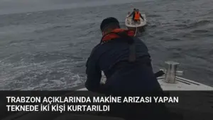 Trabzon Açıklarında Makine Arızası Yapan Teknede İki Kişi Kurtarıldı