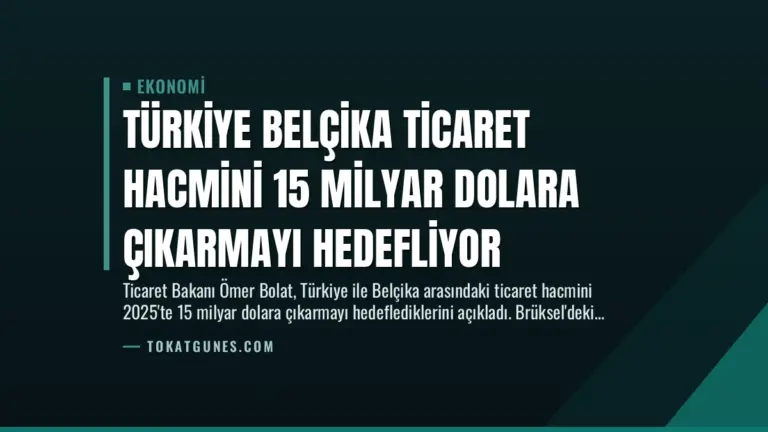 Türkiye Belçika Ticaret Hacmini 15 Milyar Dolara Çıkarmayı Hedefliyor